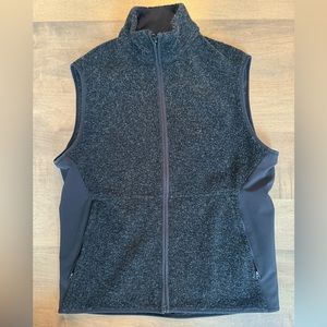 Lululemon Men's Tundra Trek Fleece Sherpa Wool Vest Heathered Black Medium